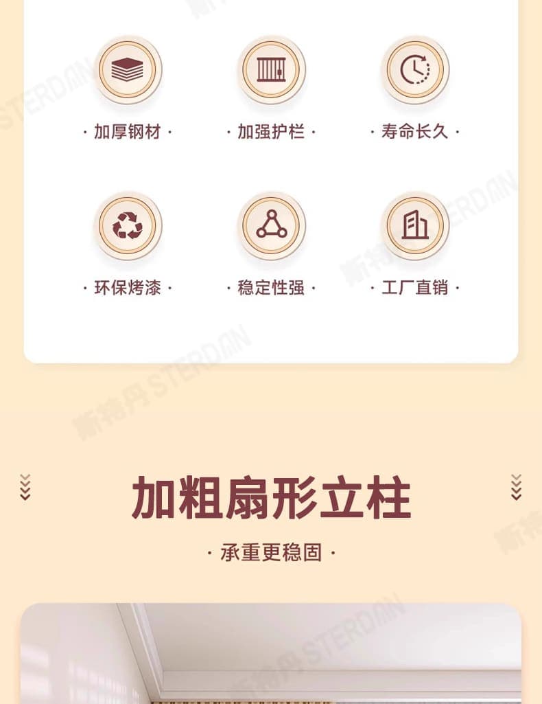 STERDAN 开口双层床(送多层板) 详情图 8