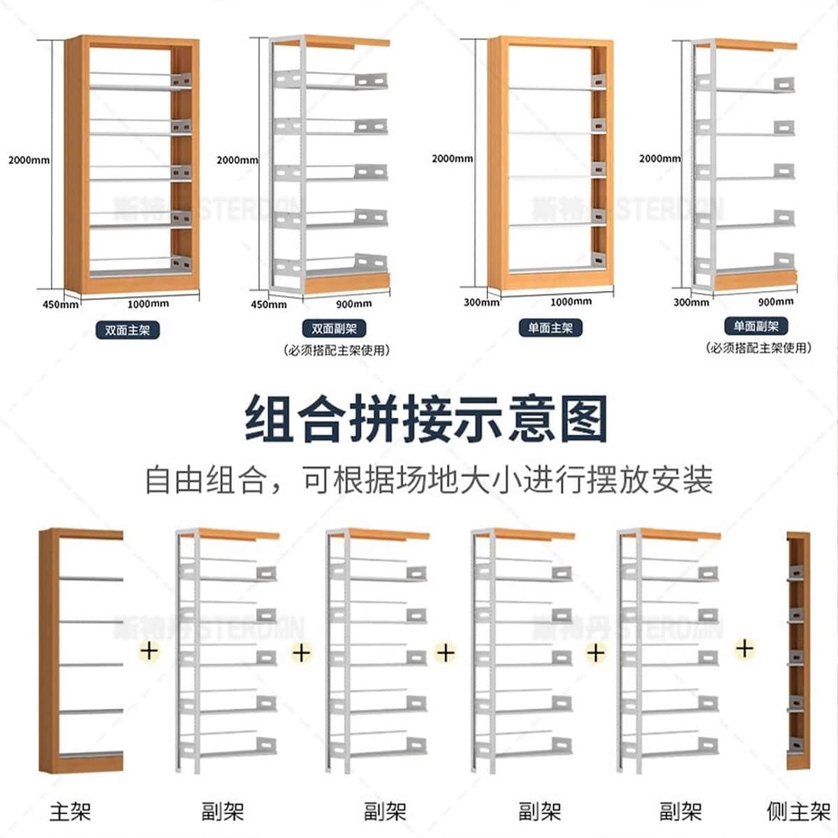 STERDAN 单面书架（一列一组） - 图片 5